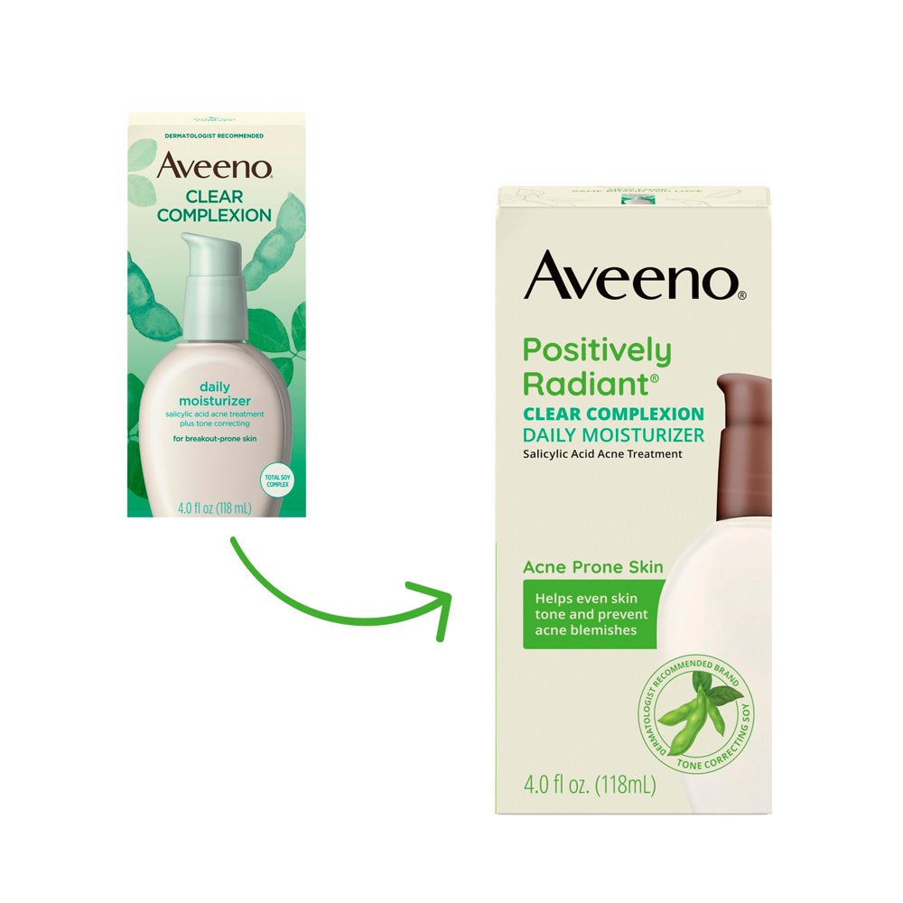 Aveeno Positively Radiant Daily Face Moisturizer with Broad Spectrum SPF 30 - 2 Pack