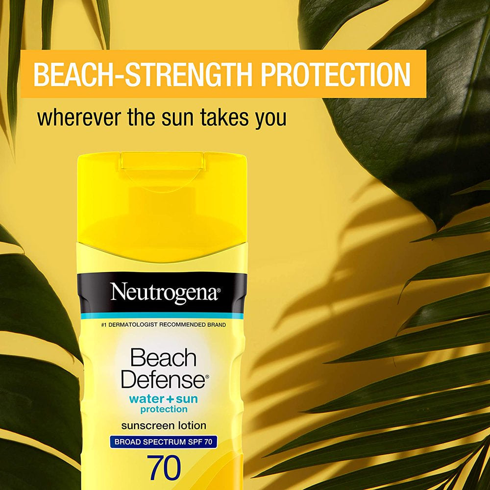 Neutrogena Beach Defense Water Resistant Sunscreen Lotion  with Broad Spectrum SPF 70