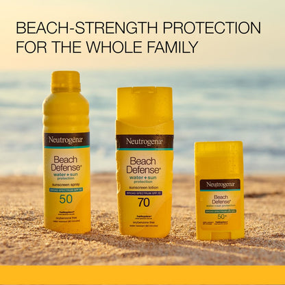 Professional title: ```Sunscreen Body Spray for Beach Defense, SPF 30, 6.5 Oz```