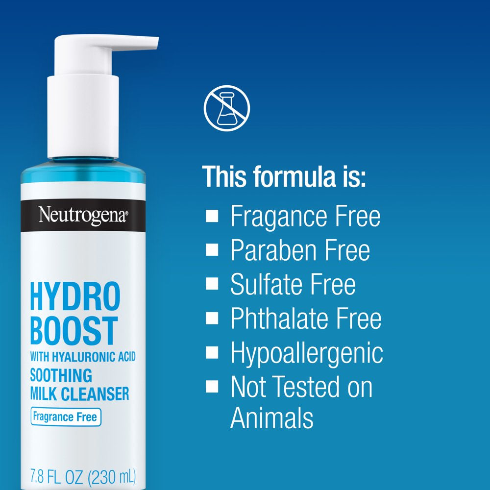 Neutrogena Soothing Milk Facial Cleanser with Hyaluronic Acid