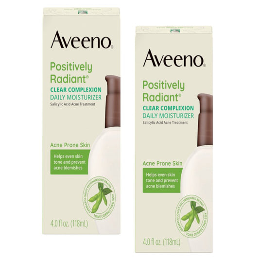 Aveeno Positively Radiant Daily Face Moisturizer with Broad Spectrum SPF 30 - 2 Pack