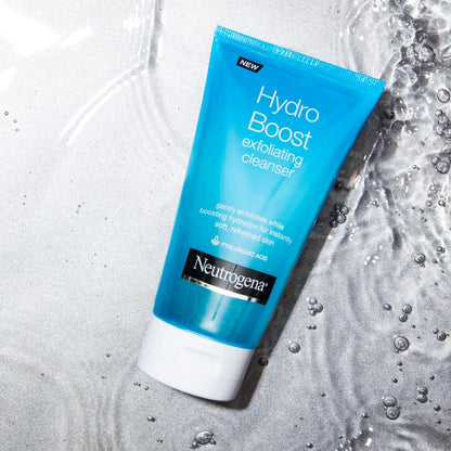 Hydro Boost Facial Cleanser with Gentle Exfoliating Face Scrub, 5 Oz
