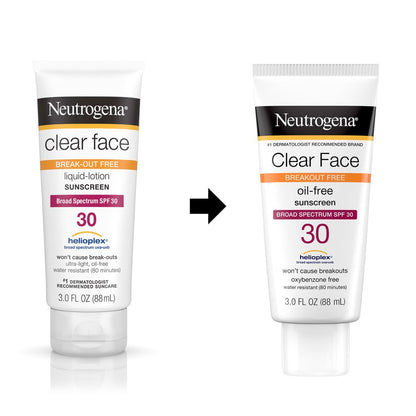 Neutrogena Clear Face Oil-Free Sunscreen - SPF 30