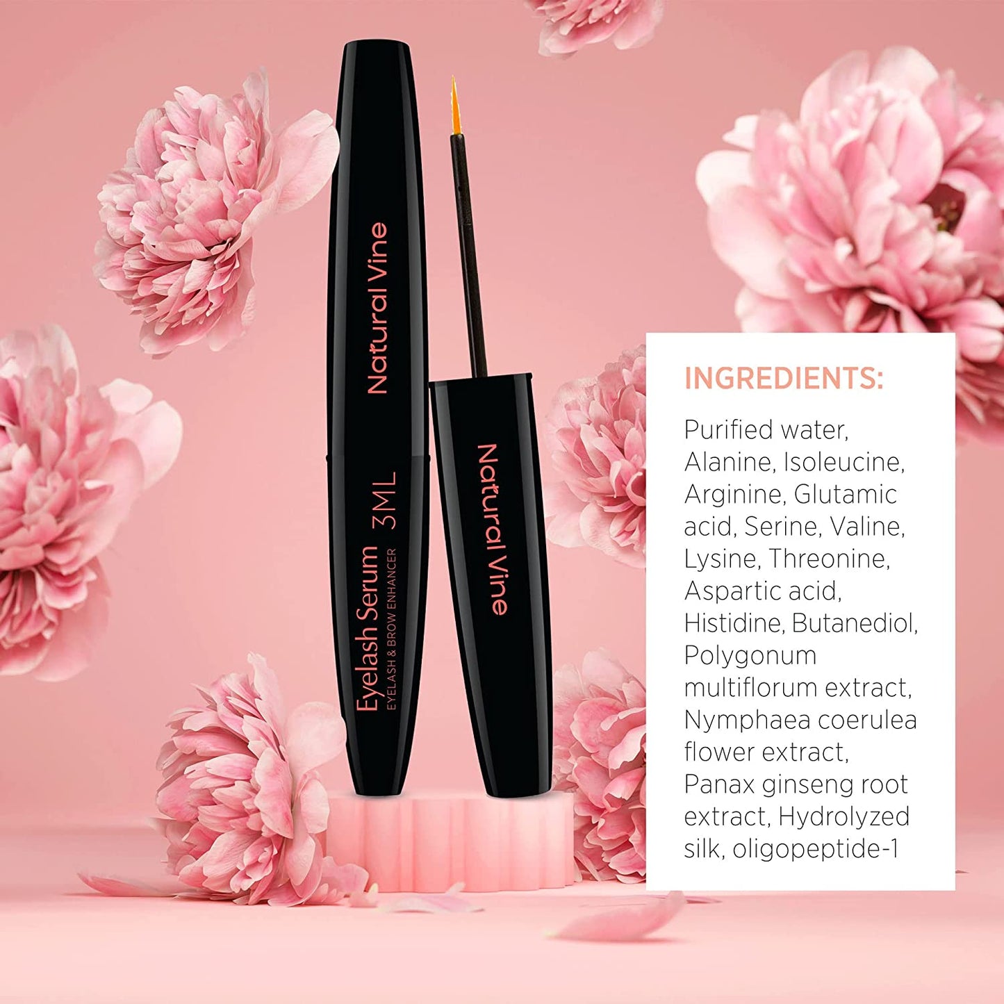 Professional title: Advanced Eyelash and Brow Growth Serum: Clinically Proven Formula for Enhanced Length, Volume, and Thickness in just 3-4 Weeks