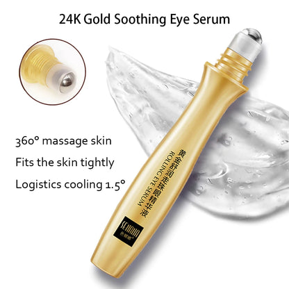 Professional Title: Korean Cosmetics Face Care Set: 24K Gold Niacinamide Essence for Dark Eye Circles, Firming Eye Serum, and Face Cream Kit
