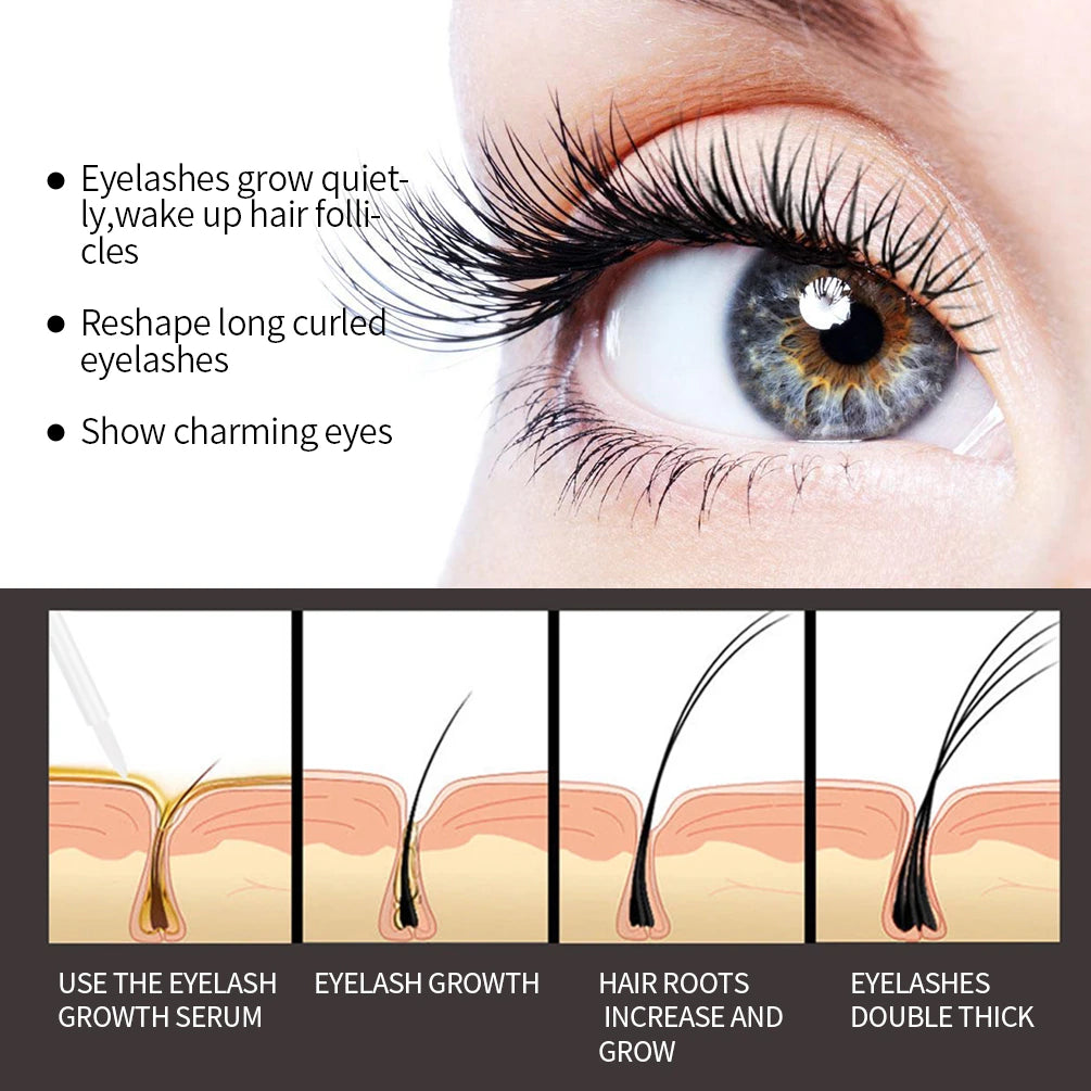 Professional Grade Eyelash Growth Serum for Natural Enhancement, Lengthening, and Lift