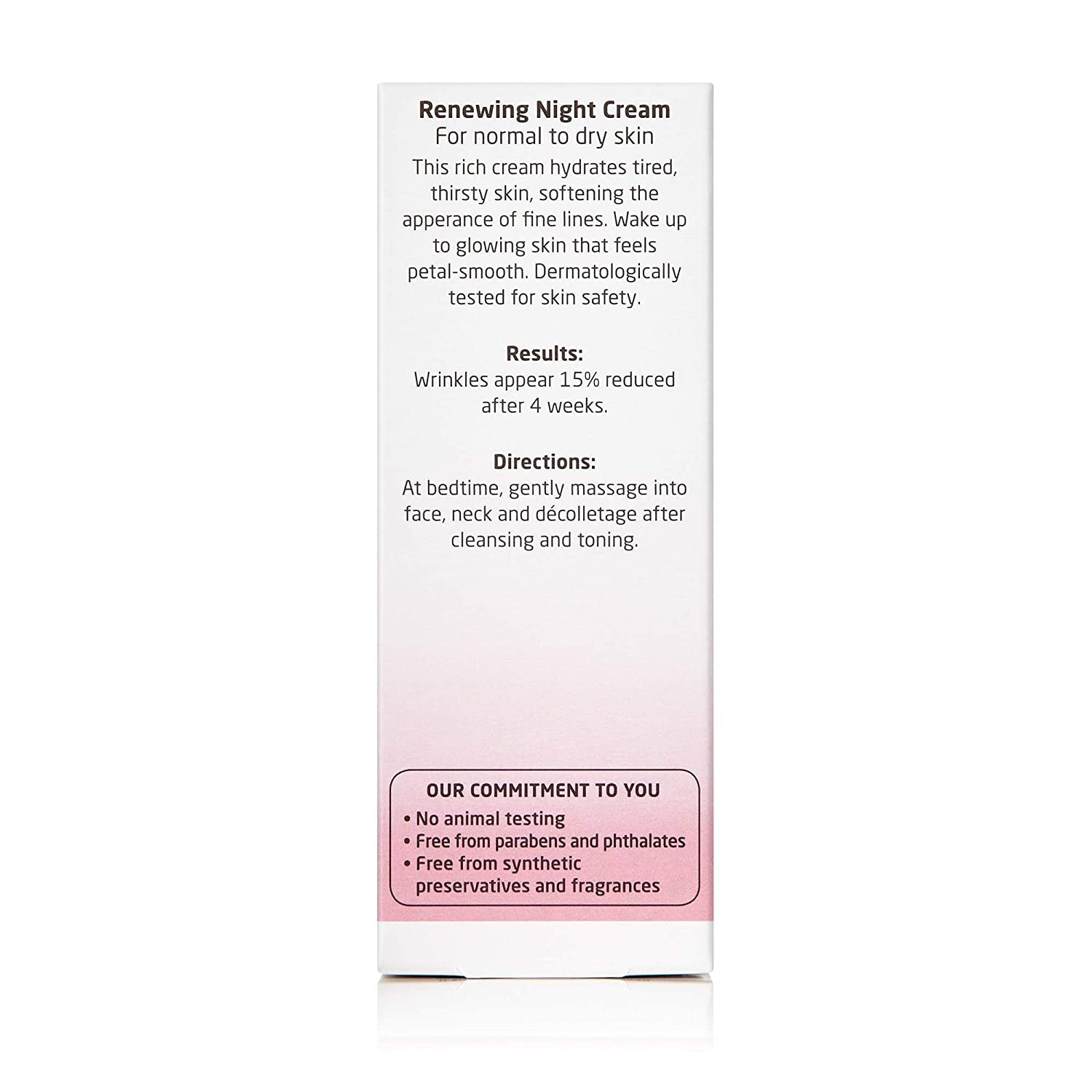 Plant-Rich Renewing Night Face Cream, 1 Fluid Ounce, Enriched with Wild Rose, Peach Kernel, and Sweet Almond Oils: A Nourishing Moisturizer