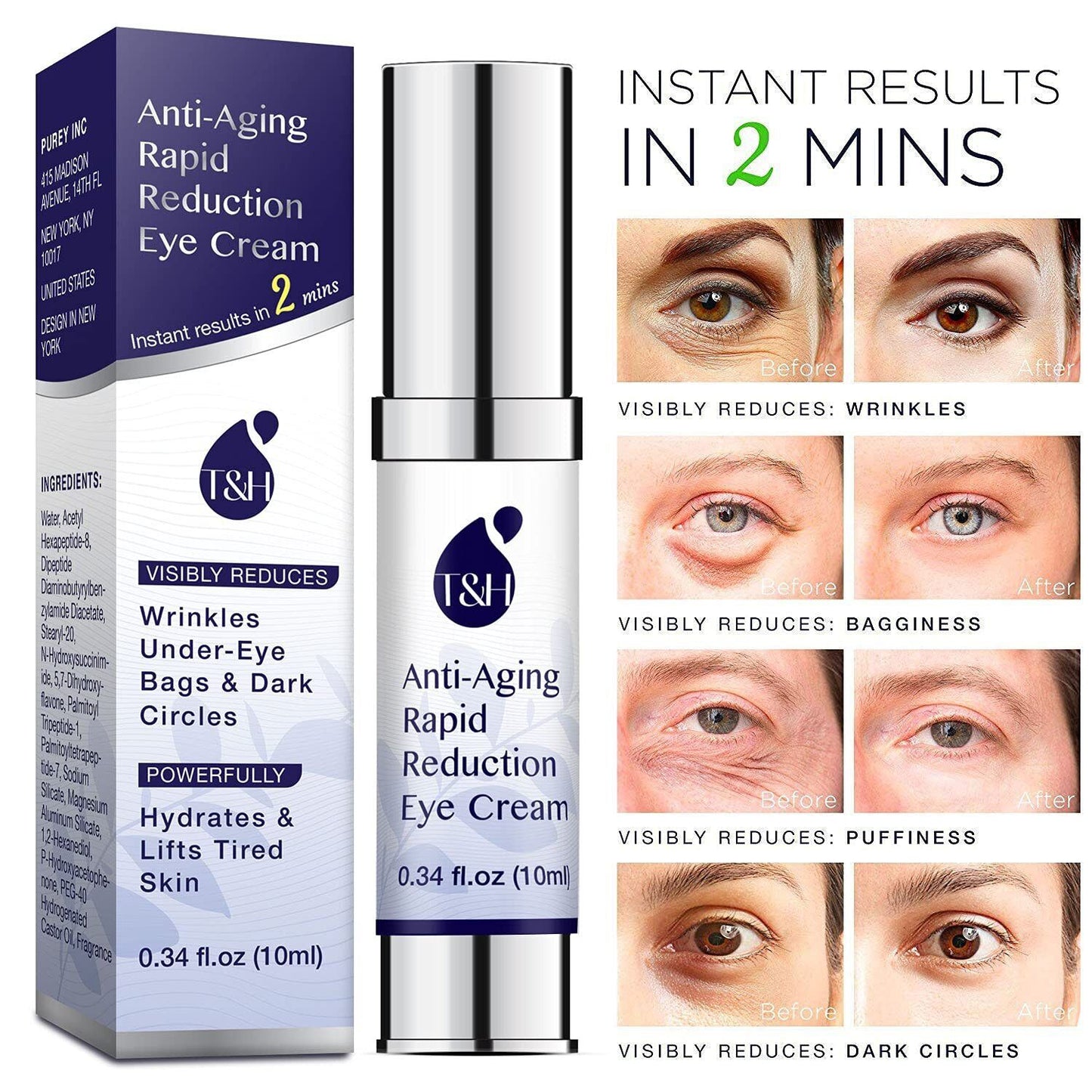 Advanced Anti-Aging Eye Cream: Rapidly Reduces Wrinkles for Visible and Instant Results