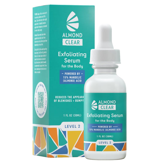 Professional Product Title: Advanced Body Clearing Serum [1 Fl Oz] - Level 2 Acne Serum for Effective Treatment of Body Acne, Folliculitis, and Skin Issues on Back, Butt, Chest, Thighs, and Shoulders - Enriched with Mandelic Acid