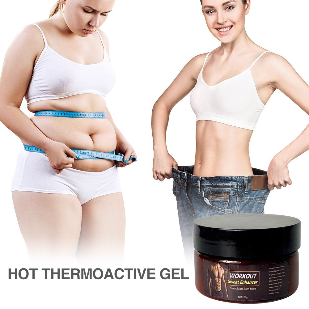 Professional Product Title: Thermogenic Sweat Enhancing Cream for Fat Burning and Abdominal Muscle Development - Advanced Slimming Formula for Men and Women - 100G