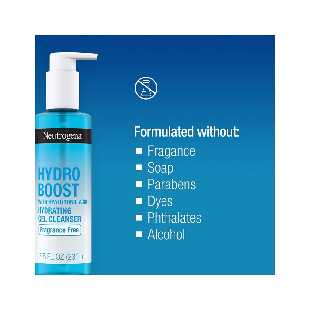 Pack of 6 Hydro Boost Fragrance-Free Hydrating Facial Gel for Optimal Hydration