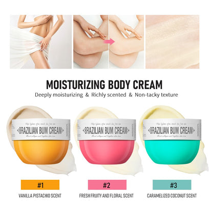 80ml Brazilian Bum Tightening Moisturizing Cream: Hydrating, Softening, and Smoothing Body Cream for Home and Travel