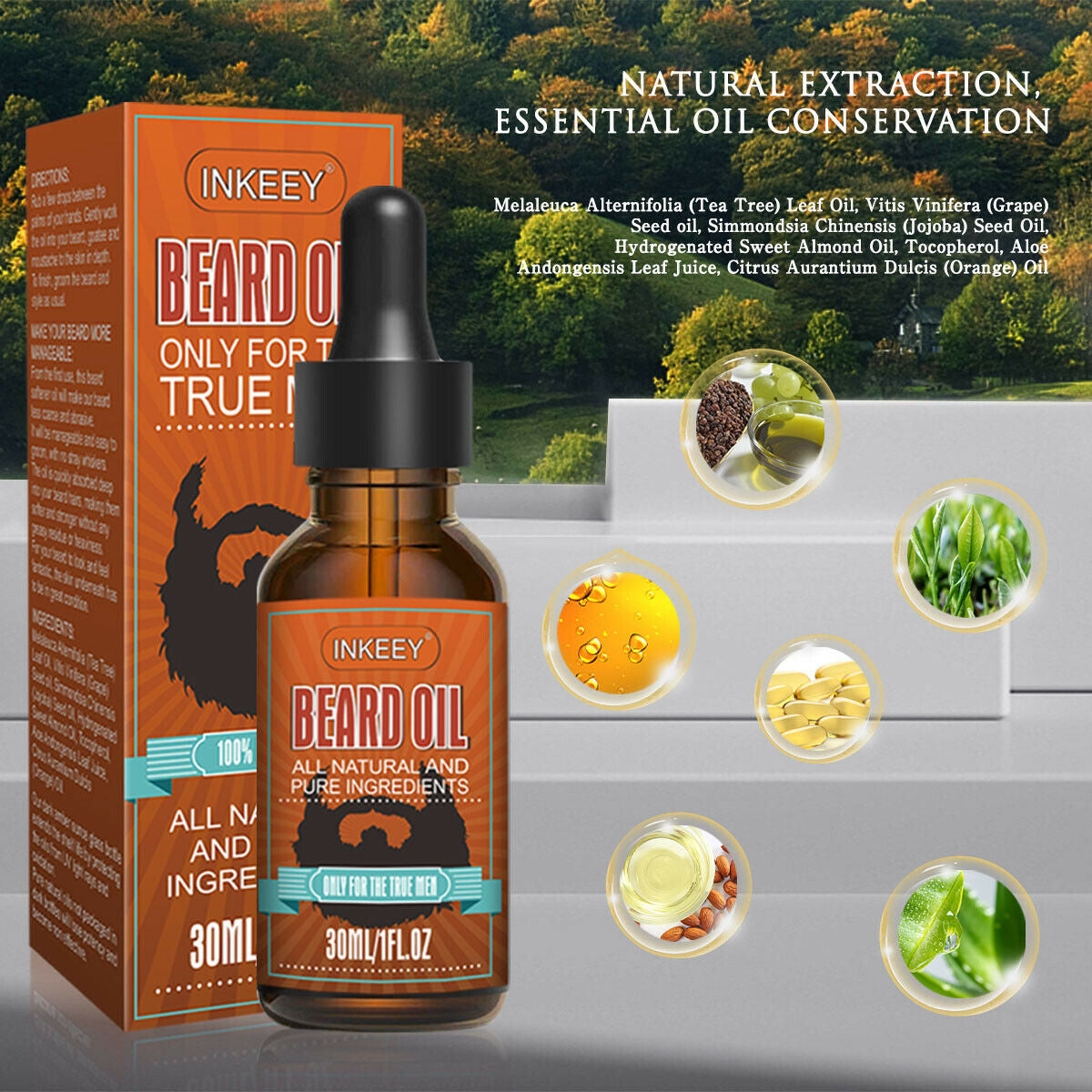 Premium Beard Growth Serum for Men - Nourishing Moisturizer for Mustache and Facial Hair Grooming - Made in the USA