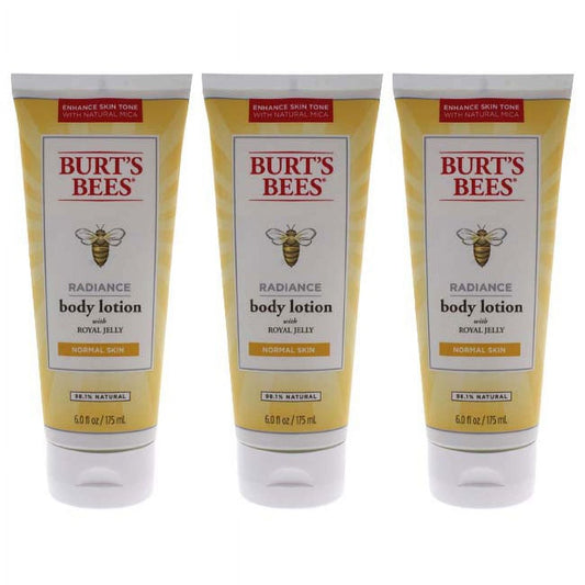 Burt's Bees Radiance Body Lotion for Normal Skin - Unisex - Pack of 3 