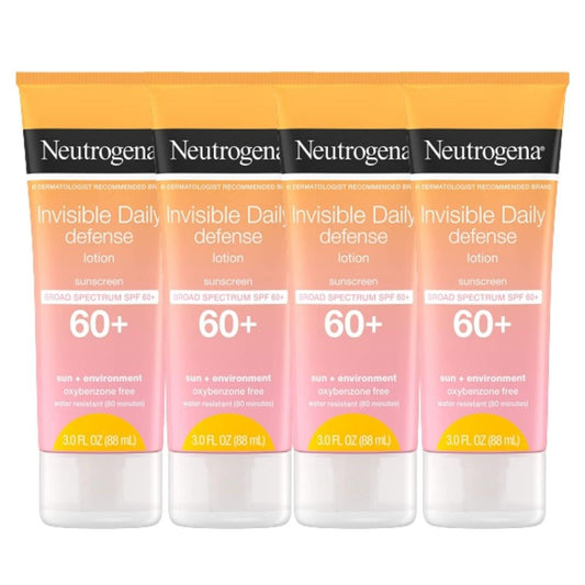 Neutrogena Invisible Daily Defense Travel Size with SPF 60 - Pack of 4