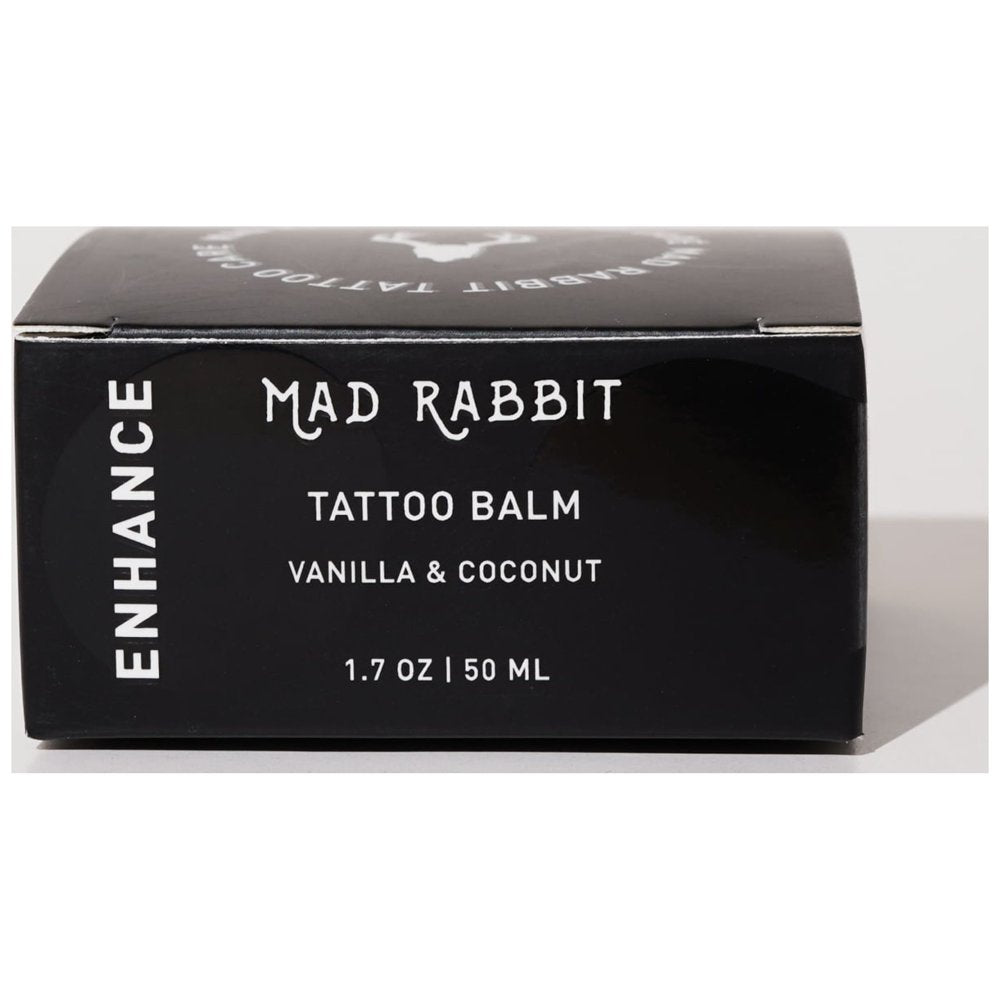 Organic Tattoo Aftercare Balm: Enhance Brightening & Moisturizing Formula, Vanilla Coconut Scent, 1.7 Oz