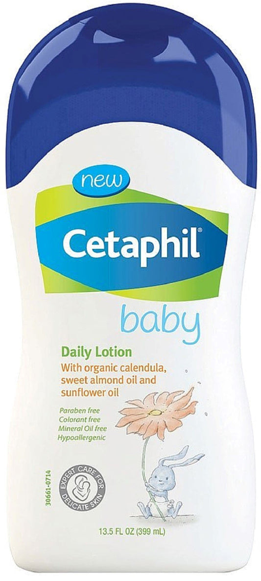 Cetaphil Baby Daily Lotion with Organic Calendula, Sweet Almond Oil & Sunflower Oil - Pack of 2