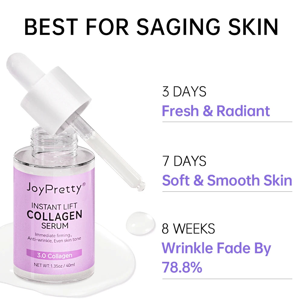 Professional title: Advanced Collagen Facial Serum for Wrinkle Reduction and Anti-Aging with Hyaluronic Acid - Targets Fine Lines, Lifts Forehead, and Promotes Youthful Skin - 40ml