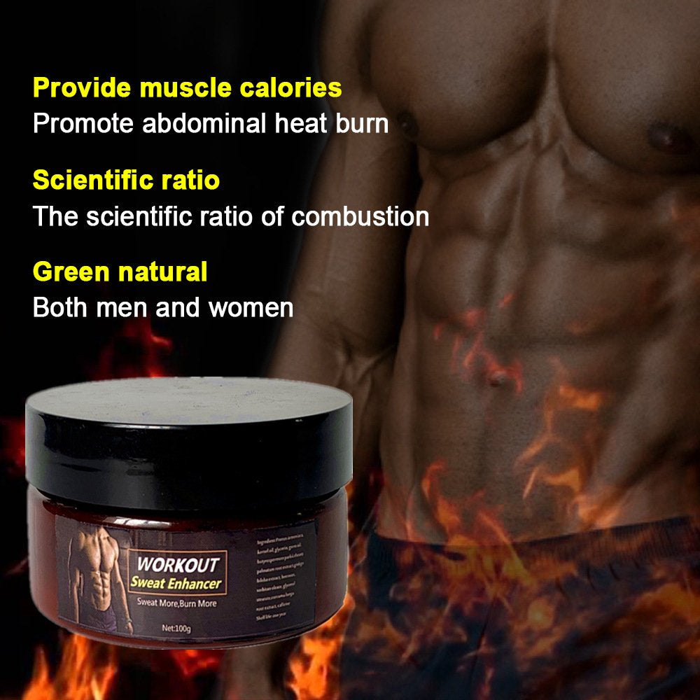 Professional Product Title: Thermogenic Sweat Enhancing Cream for Fat Burning and Abdominal Muscle Development - Advanced Slimming Formula for Men and Women - 100G