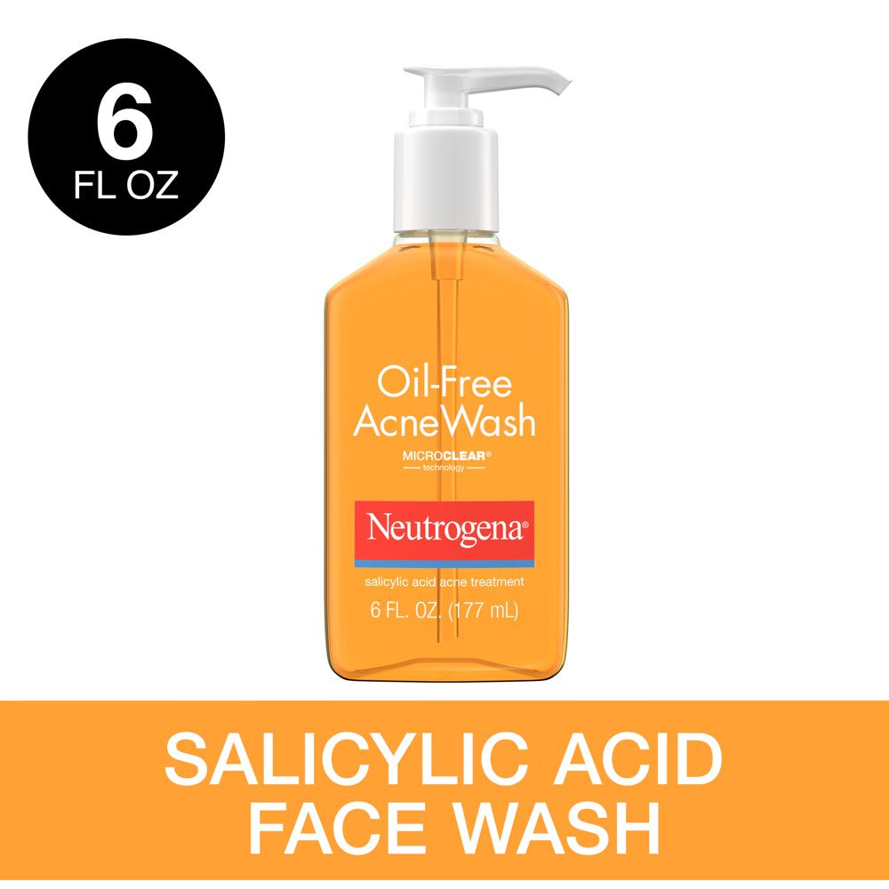 Professional Title: 6 Fl. Oz Oil-Free Face Wash with Salicylic Acid for Acne Treatment