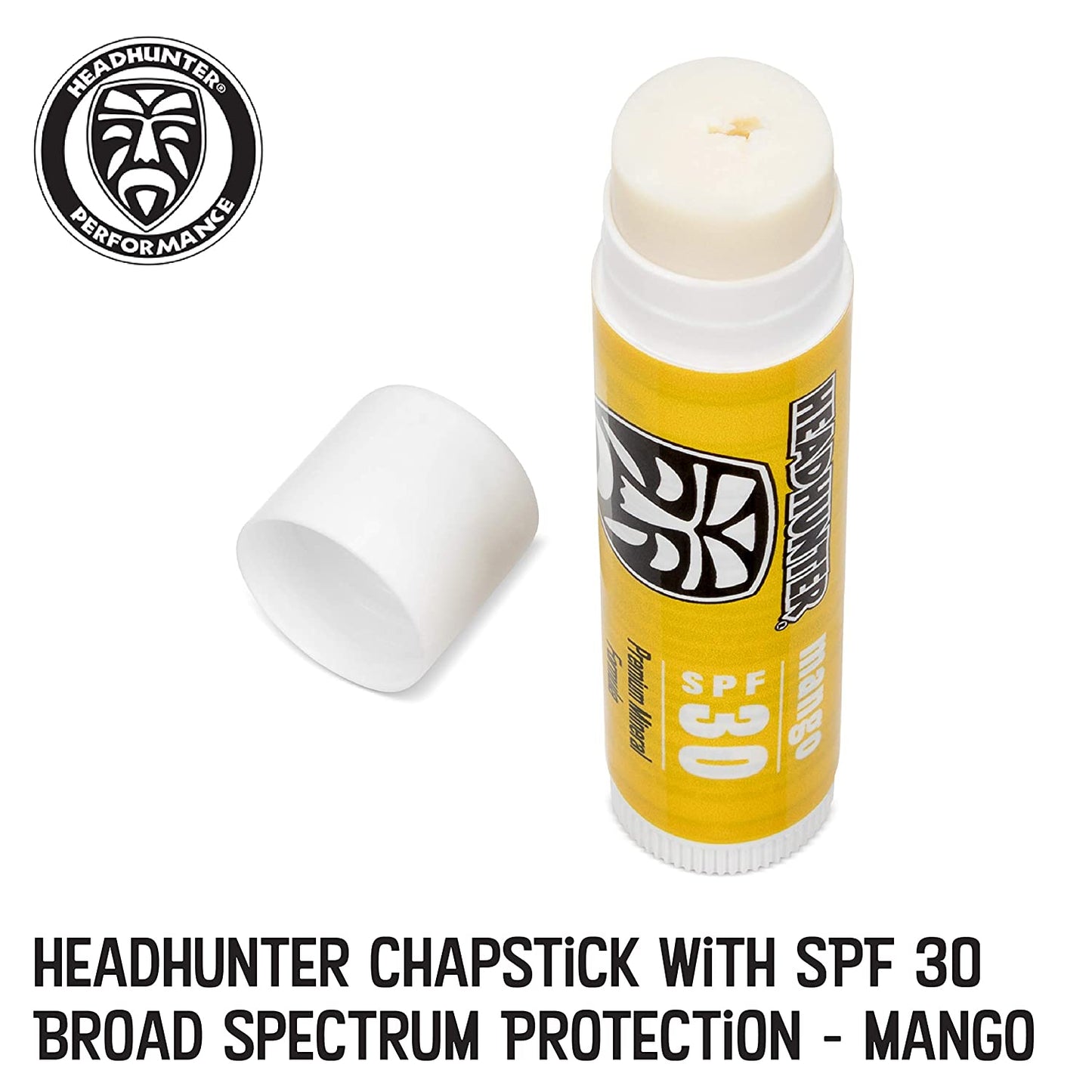 Mango Sport Chapstick Sunscreen SPF 30: Premium Mineral Lip Balm for Sun Protection, Waterproof and Ultra Sport Defense, Reef Safe Sunblock Chap Stick - Pack of 6