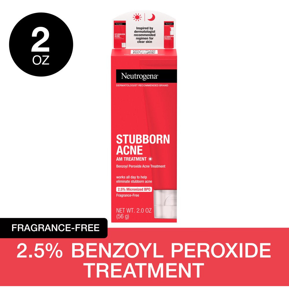 Neutrogena Stubborn Acne AM Treatment with Benzoyl Peroxide