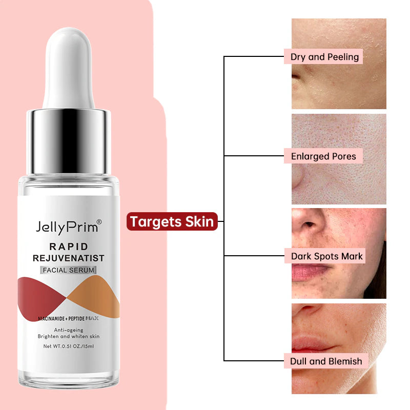 Professional title: Advanced Facial Serum for Pore Minimization, Dark Spot Reduction, and Skin Whitening - Enriched with Niacinamide, Hyaluronic Acid, and Collagen for Radiant Skin - Premium Skin Care Solution