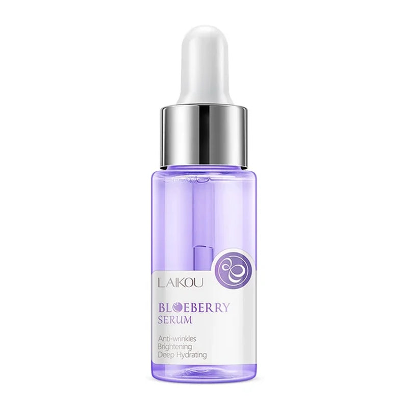 Blueberry Brightening Facial Essence Serum - Anti-Wrinkle, Pore-Shrinking, Anti-Aging Moisturizer for Dry Skin - 17ml