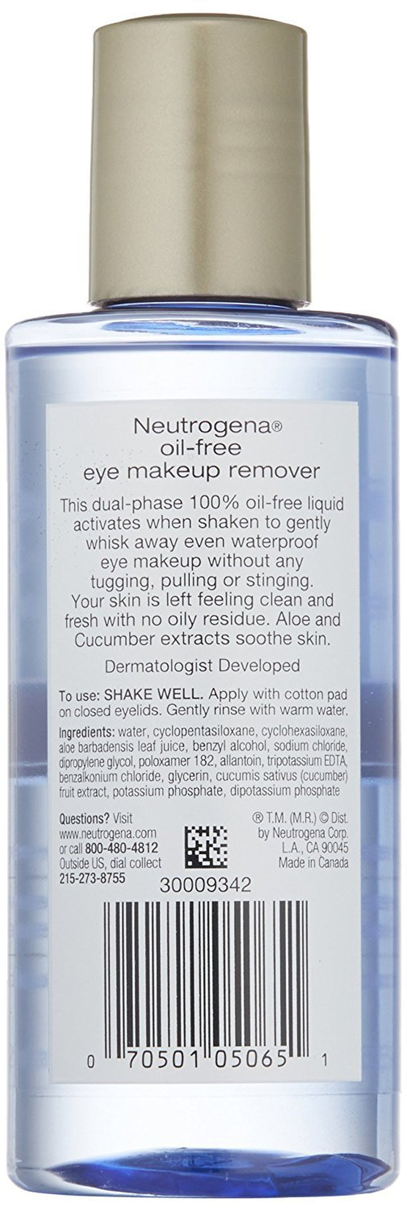 Neutrogena Oil-Free Eye Makeup Remover - 3 Pack 