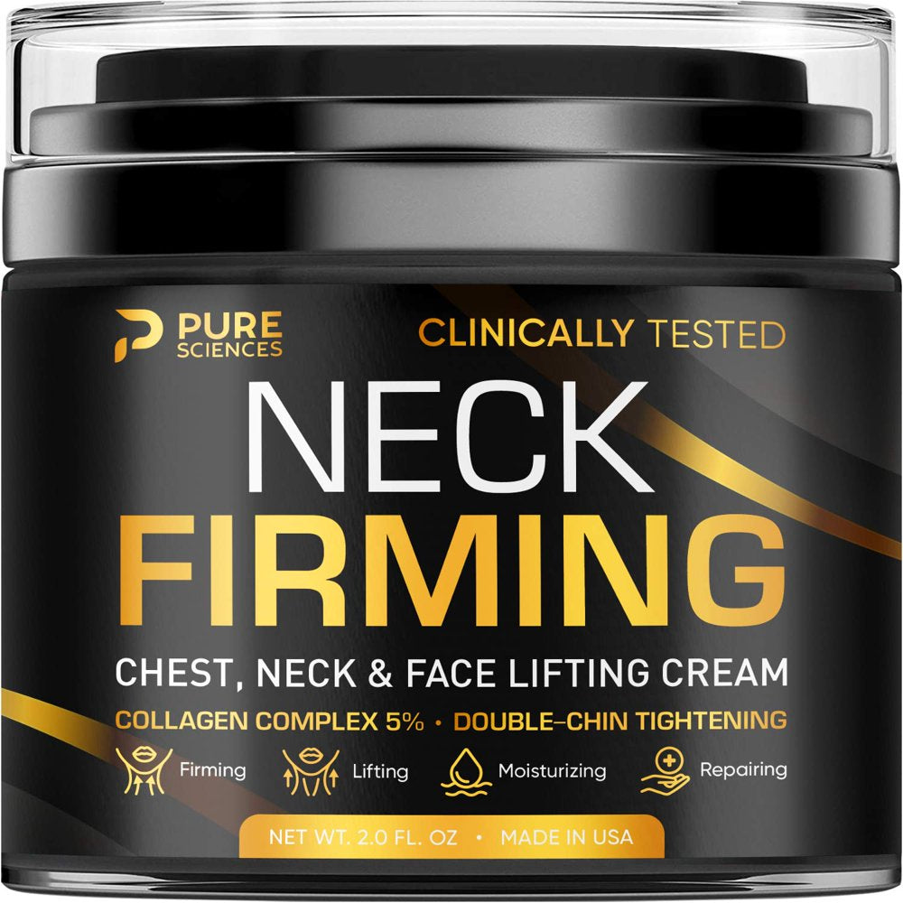 Advanced Neck Firming Cream - Anti-Wrinkle Formula - Manufactured in the USA - Effective Saggy Neck Tightener & Double Chin Reducer - Infused with Collagen & Retinol for Skin Tightening - Premium Anti-Aging Moisturizer for Neck & Décolleté