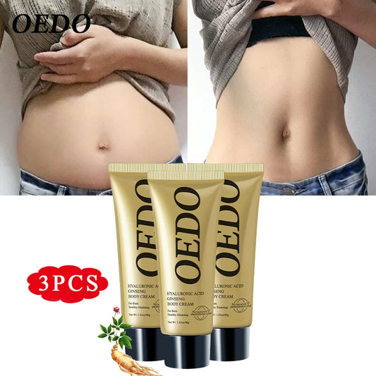 Set of 3 Hyaluronic Acid Ginseng Slimming Creams for Cellulite Reduction, Weight Loss, and Fat Burning - Promoting Health and Well-being