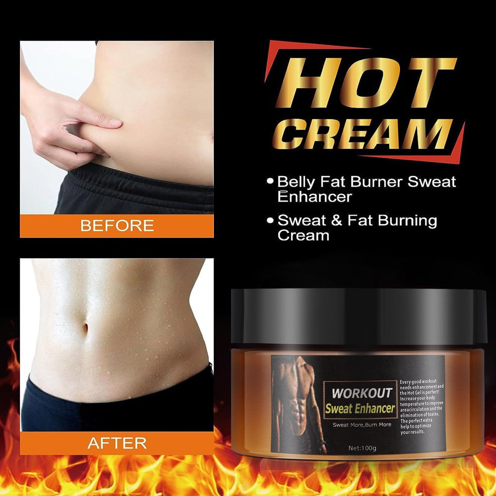 Natural Body Slimming Cream for Abdomen, Arms, and Thighs - Fat Burning Cream for Belly Cellulite Reduction and Muscle Growth - Set of 2